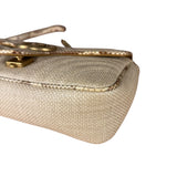 Gucci Raffia Snake-Trimmed Marmont Chain Bag