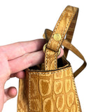 Fendi Vintage Crocodile-Embossed Leather Crossbody Bag