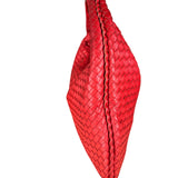 Bottega Veneta Large Intreccio Hobo Bag Red