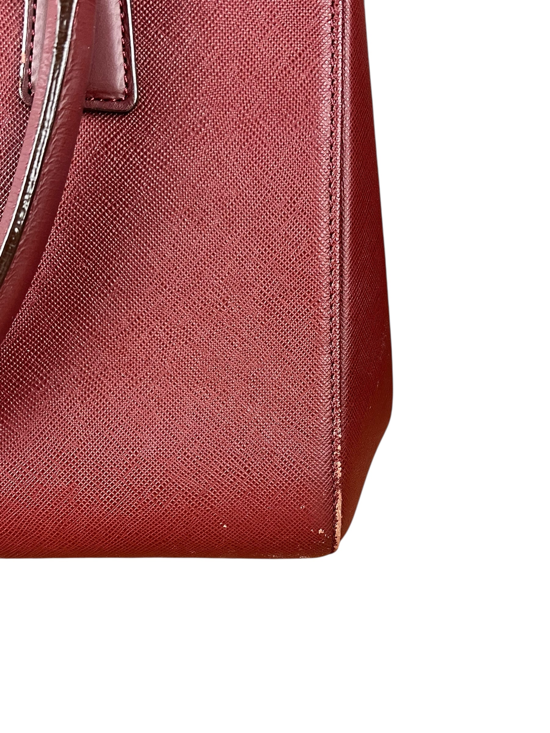 Burberry Vintage Leather Burgundy Handbag