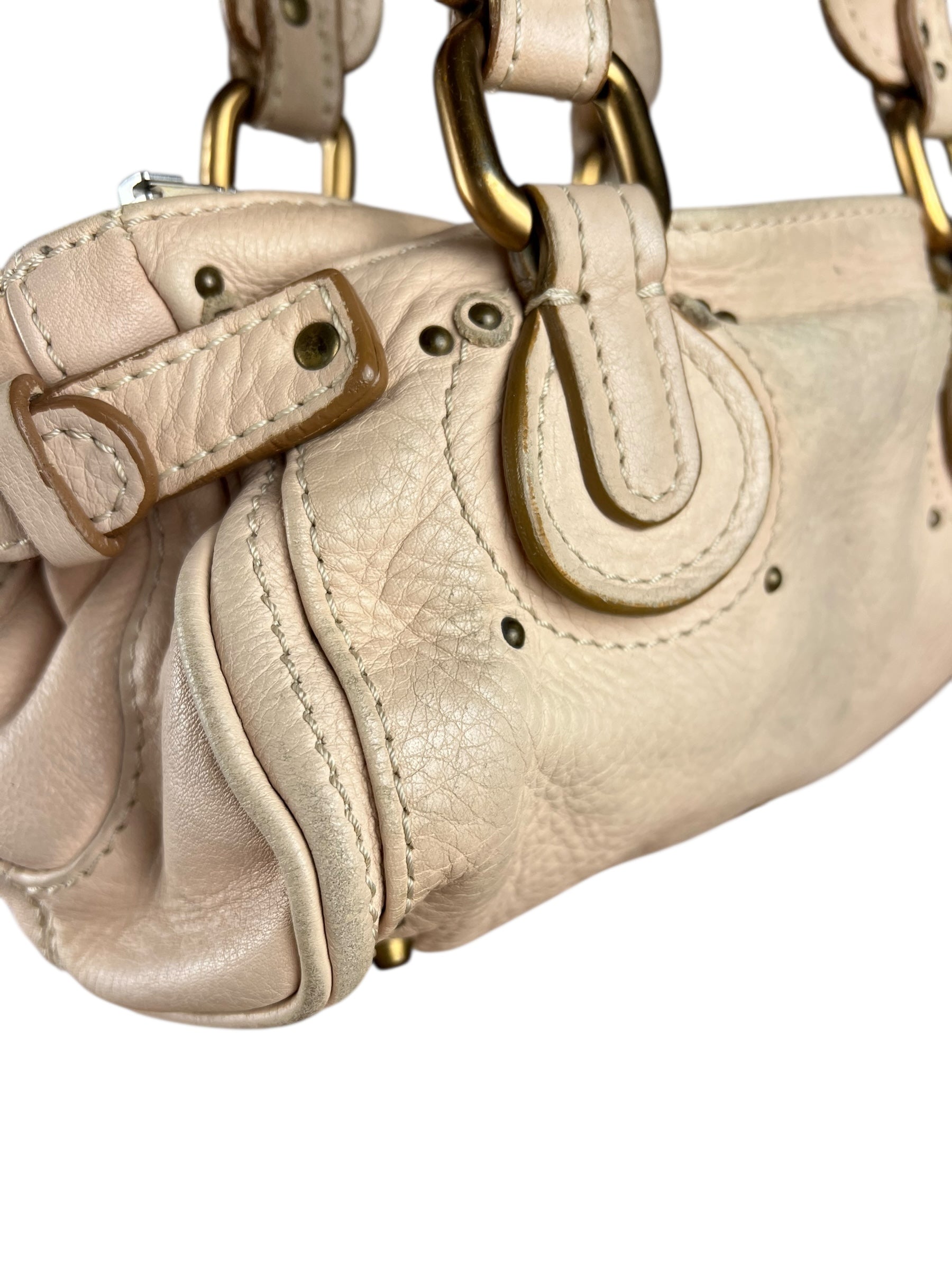 Chloe Vintage Mini Chloe Paddington Bag Beige