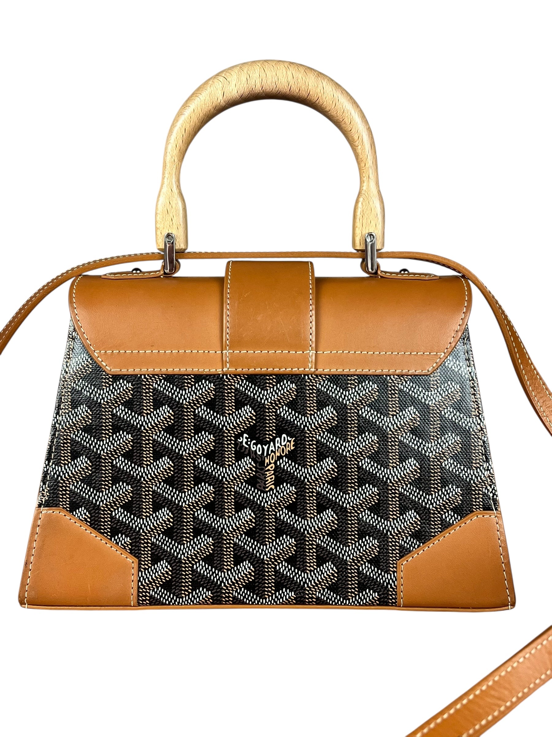 Goyard Mini Goyardine Saigon Top Handle Bag