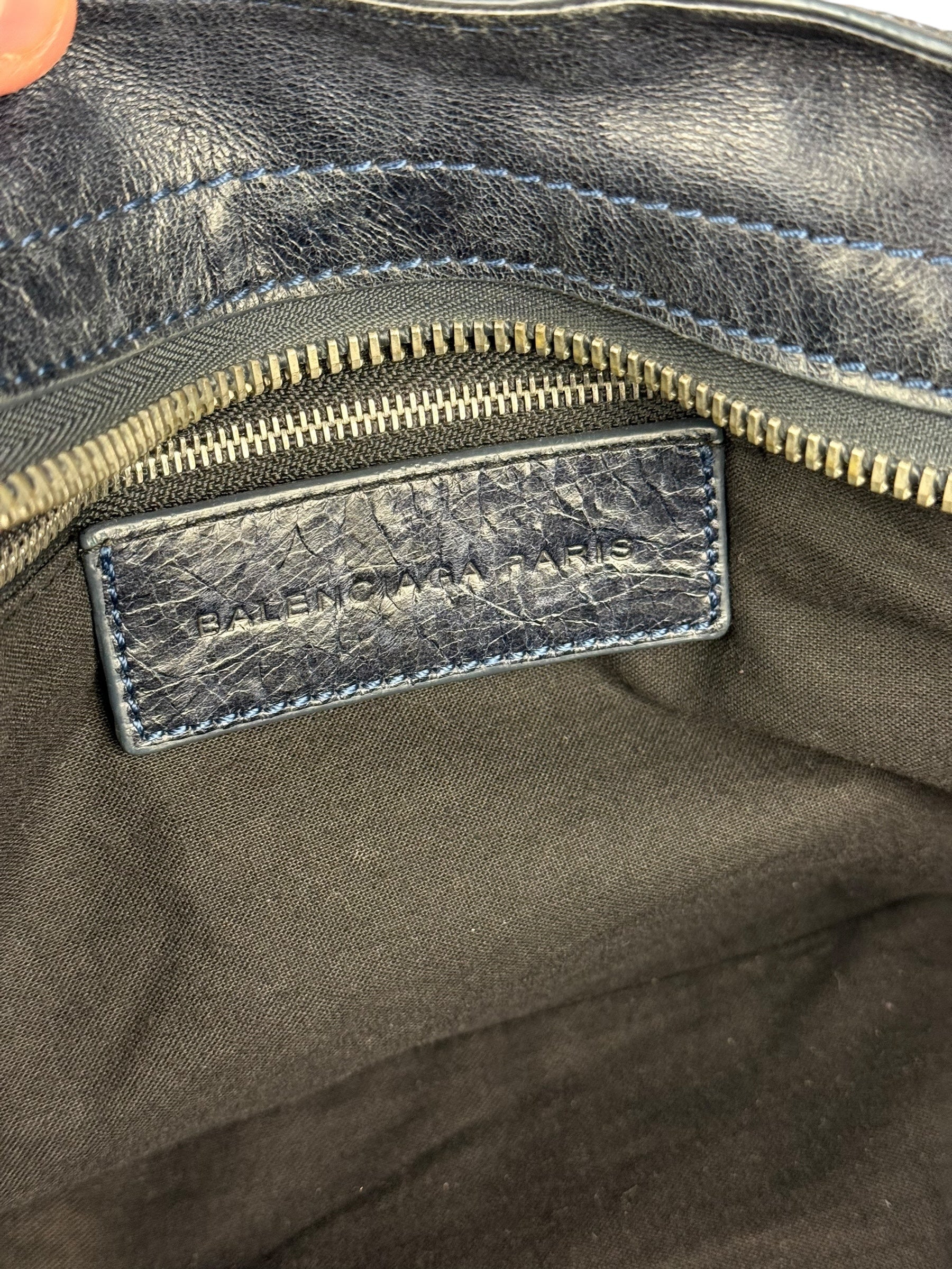 Balenciaga Navy M Le City Bag