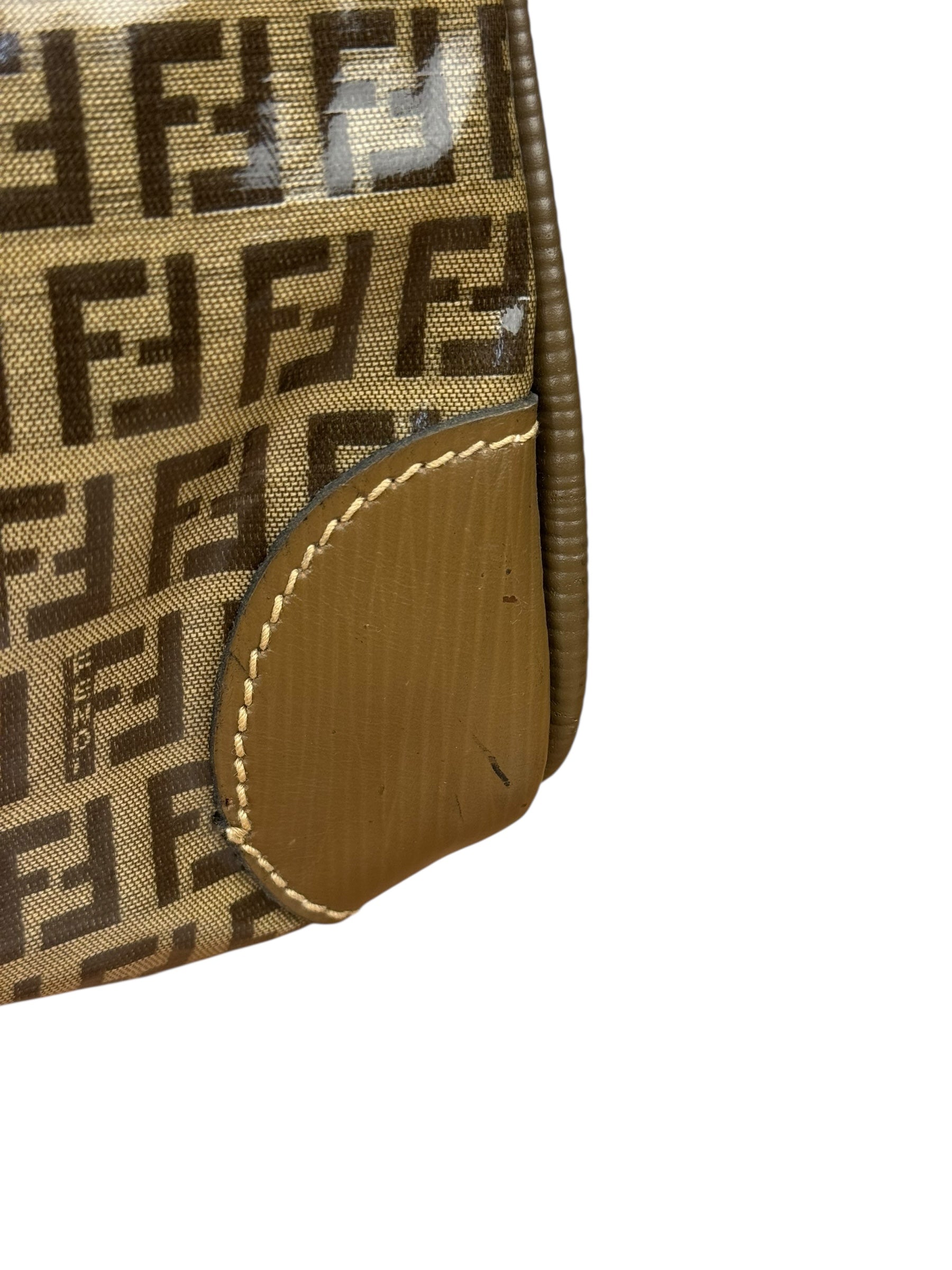 Fendi Vintage Zucchino PVC Boston Bag