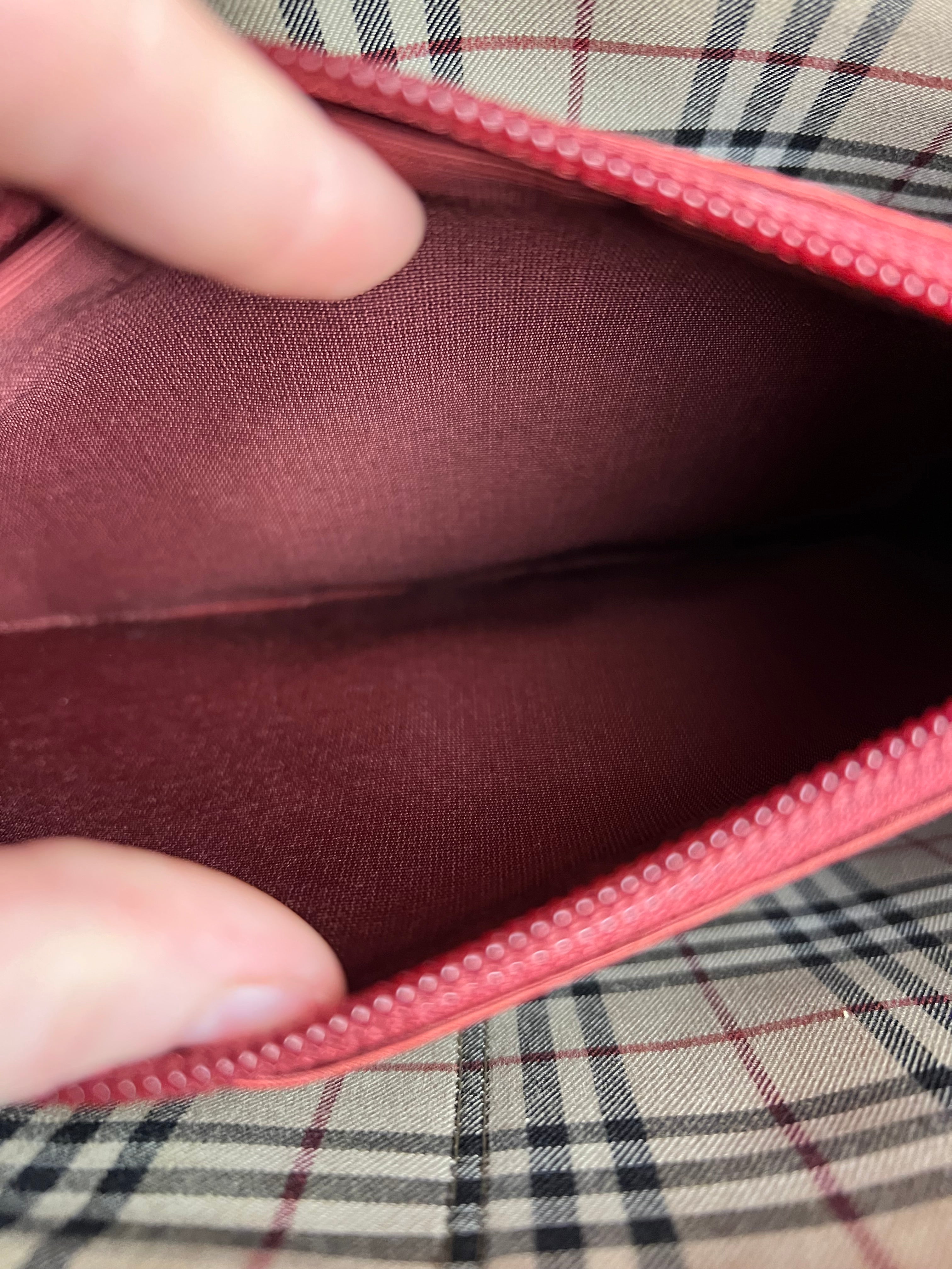 Burberry Vintage Leather Burgundy Handbag