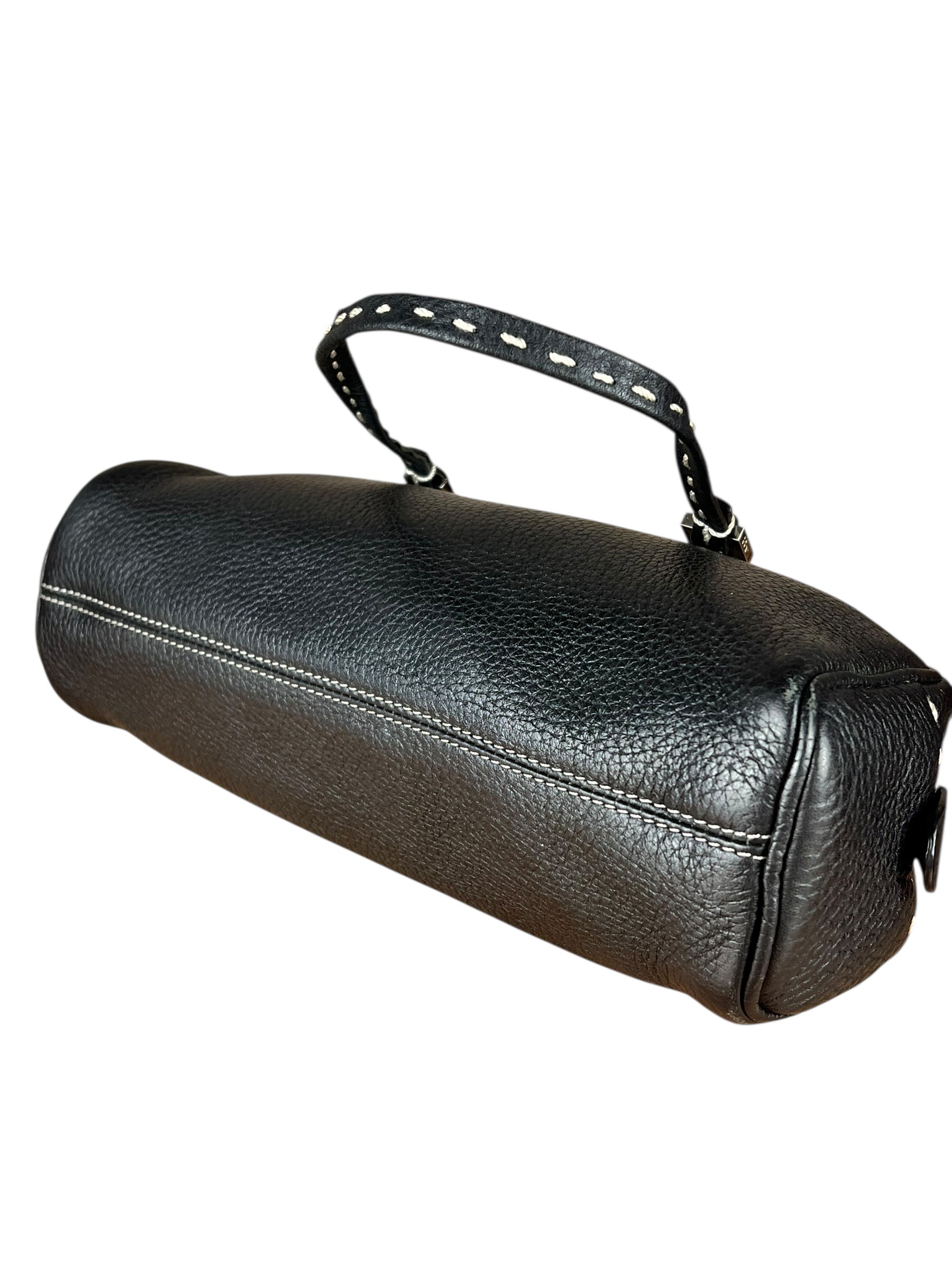 Fendi Vintage Leather Selleria Stitch Handbag