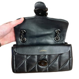 Coach Nappa Leather Black Tabby 18 Crossbody