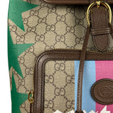 Gucci GG Equestrian Coated Canvas Backpack