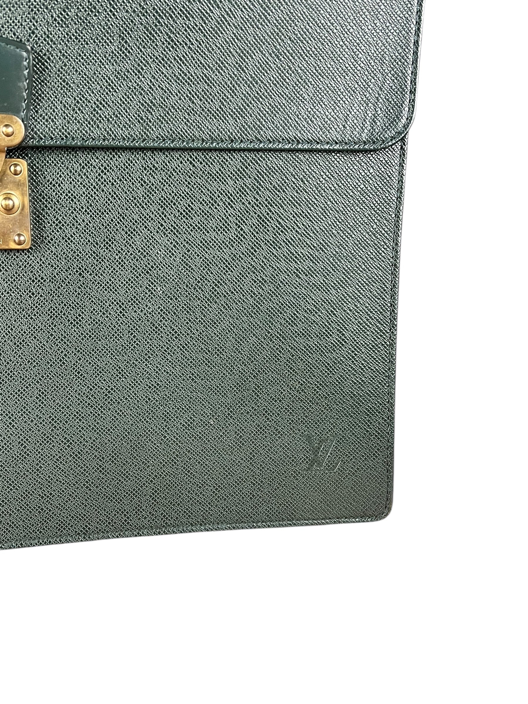 Louis Vuitton Epi Green Top Handle Briefcase