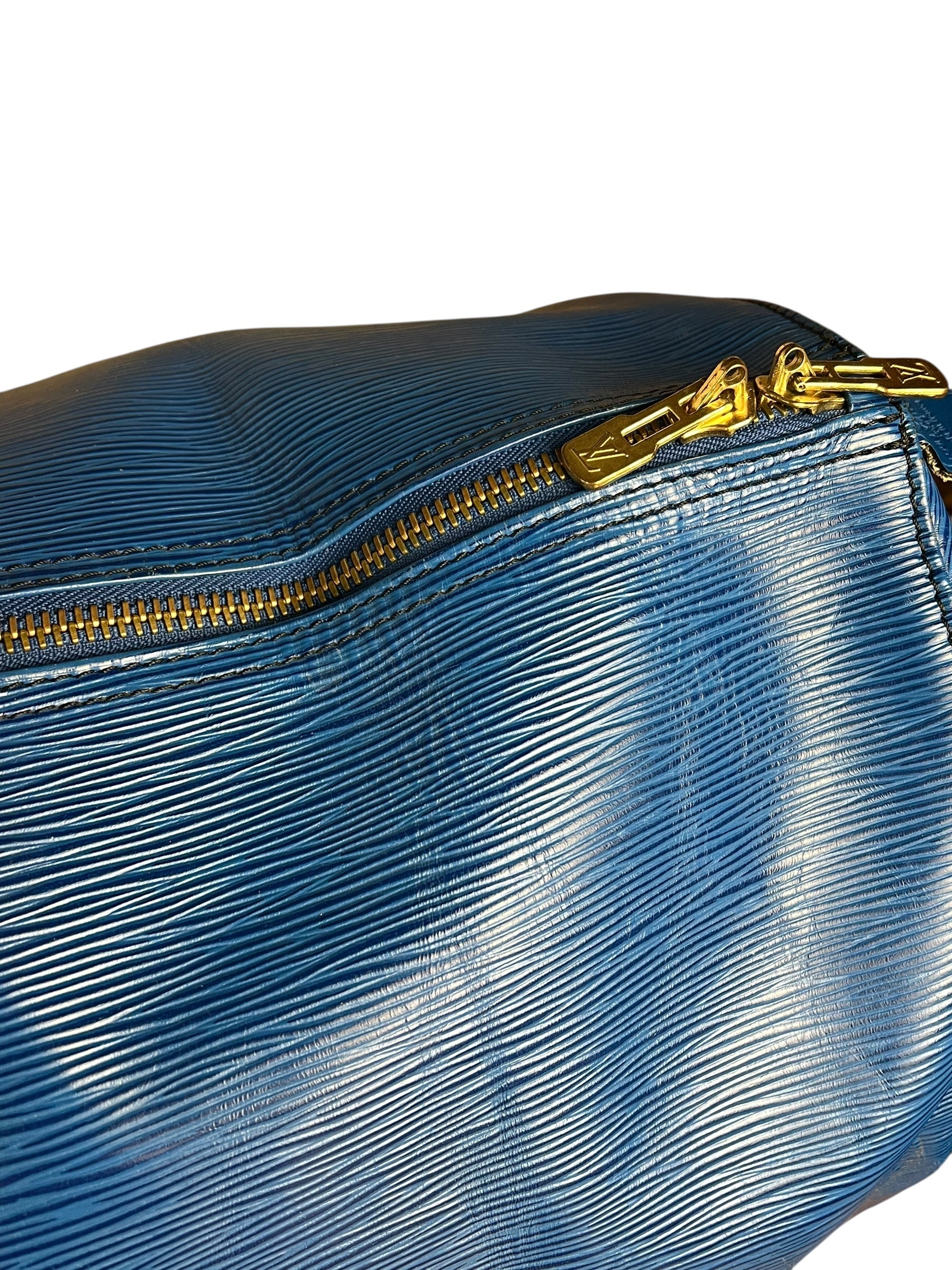 Louis Vuitton Blue Epi Keepall 55