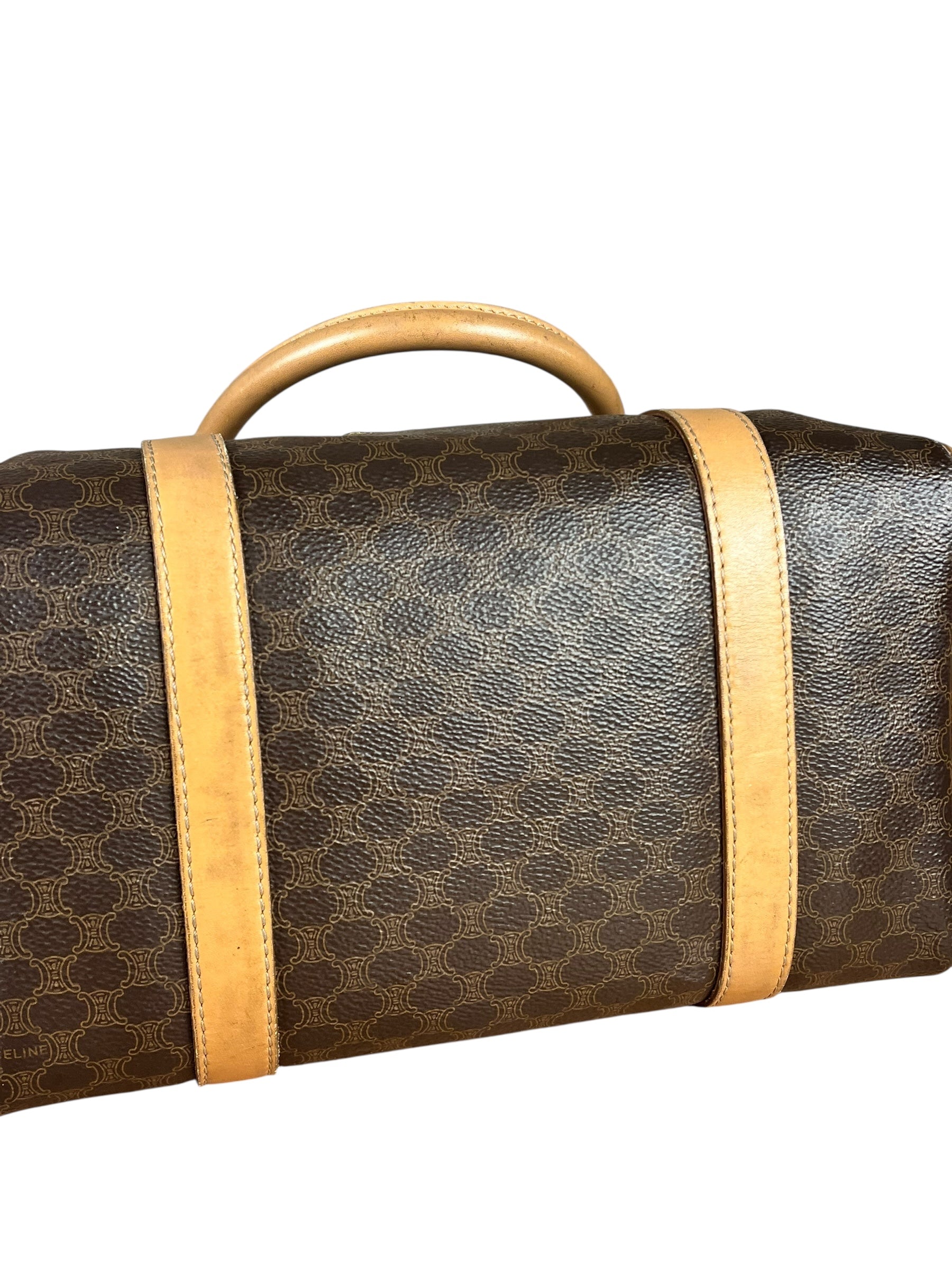 Celine Macadam Vintage Mini Boston Handbag