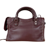Balenciaga Burgundy Mini City Bag