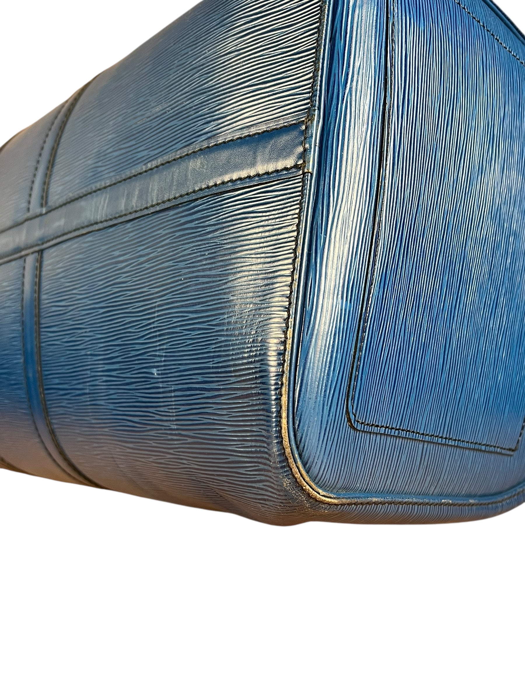 Louis Vuitton Blue Epi Keepall 55