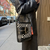 Gucci 73 Small Bucket Bag Zebra Print