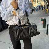 Gucci Britt Leather Boston Bag