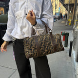 Fendi Vintage Zucca Boston Bag