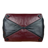 Prada Black/Burgundy Leather Shoulder Tote