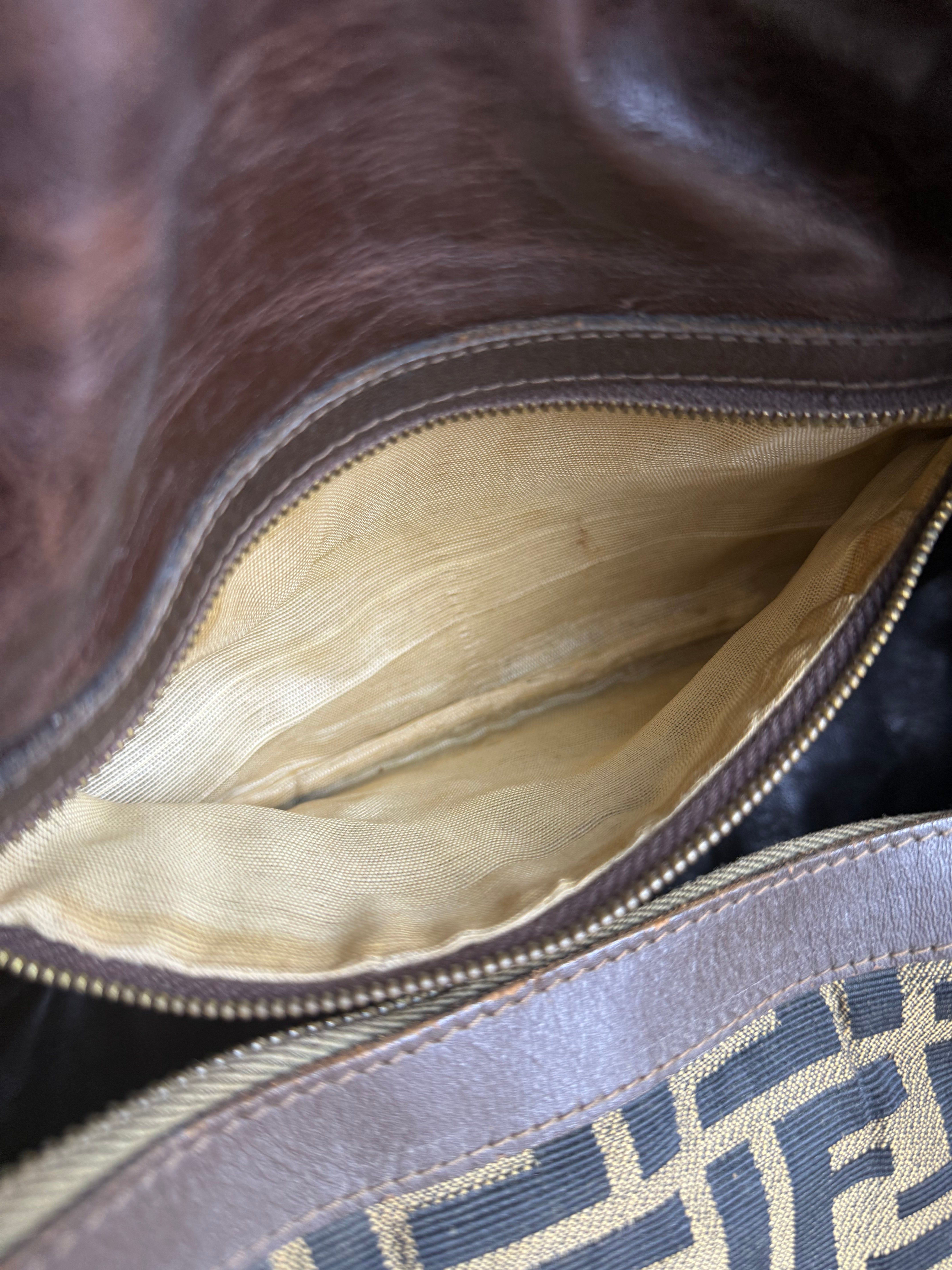 Fendi Vintage Zucca Boston Bag