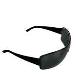 Chanel Black Quilted Y2K Wide Frame Sunglasses