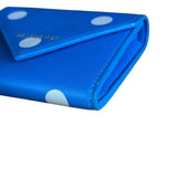 Balenciaga Blue Polka Dot Tri-Fold Wallet