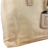Prada Beige Nylon/Leather Shoulder Bag