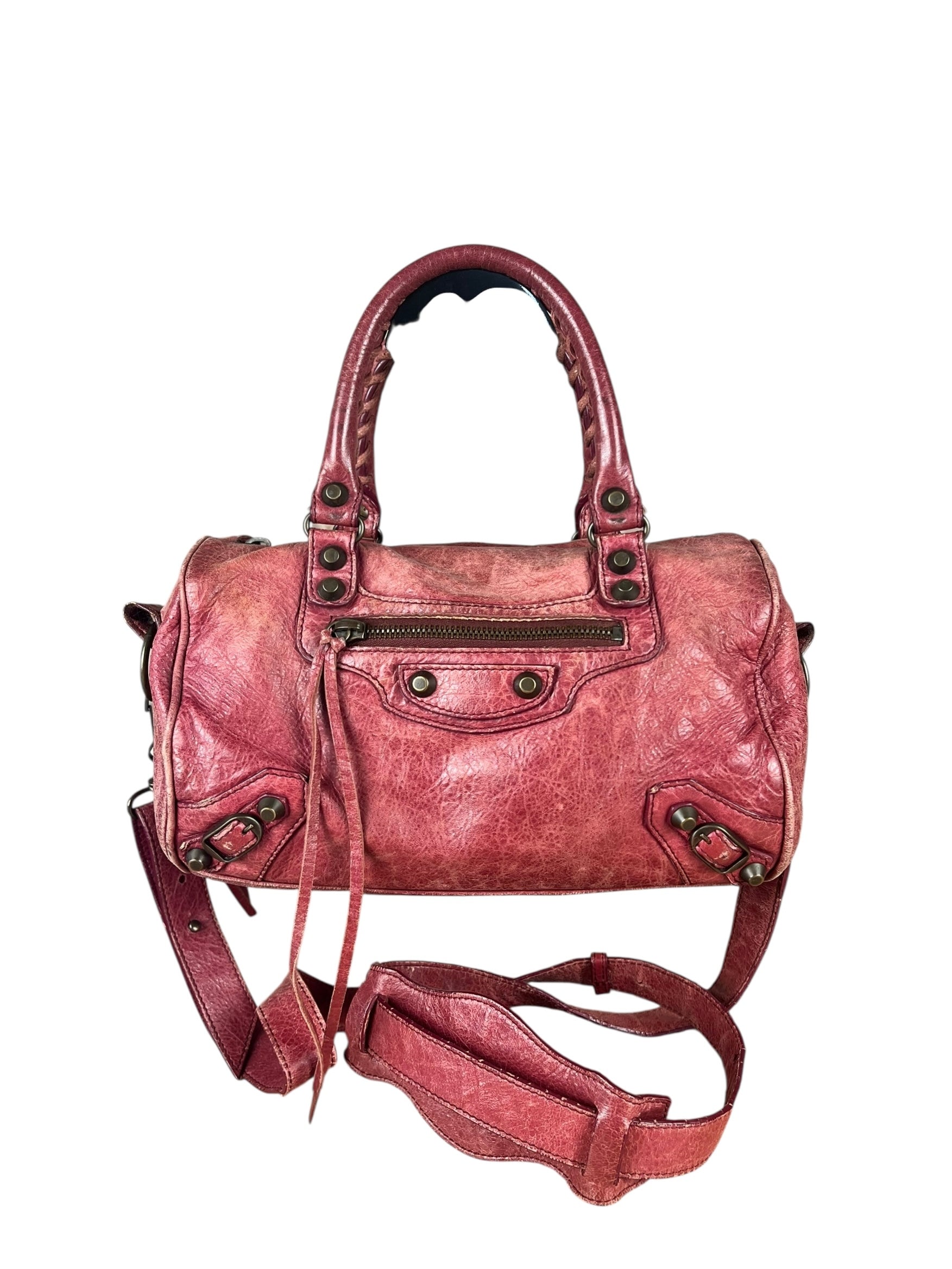 Balenciaga Mini Classic Leather City Bag Red