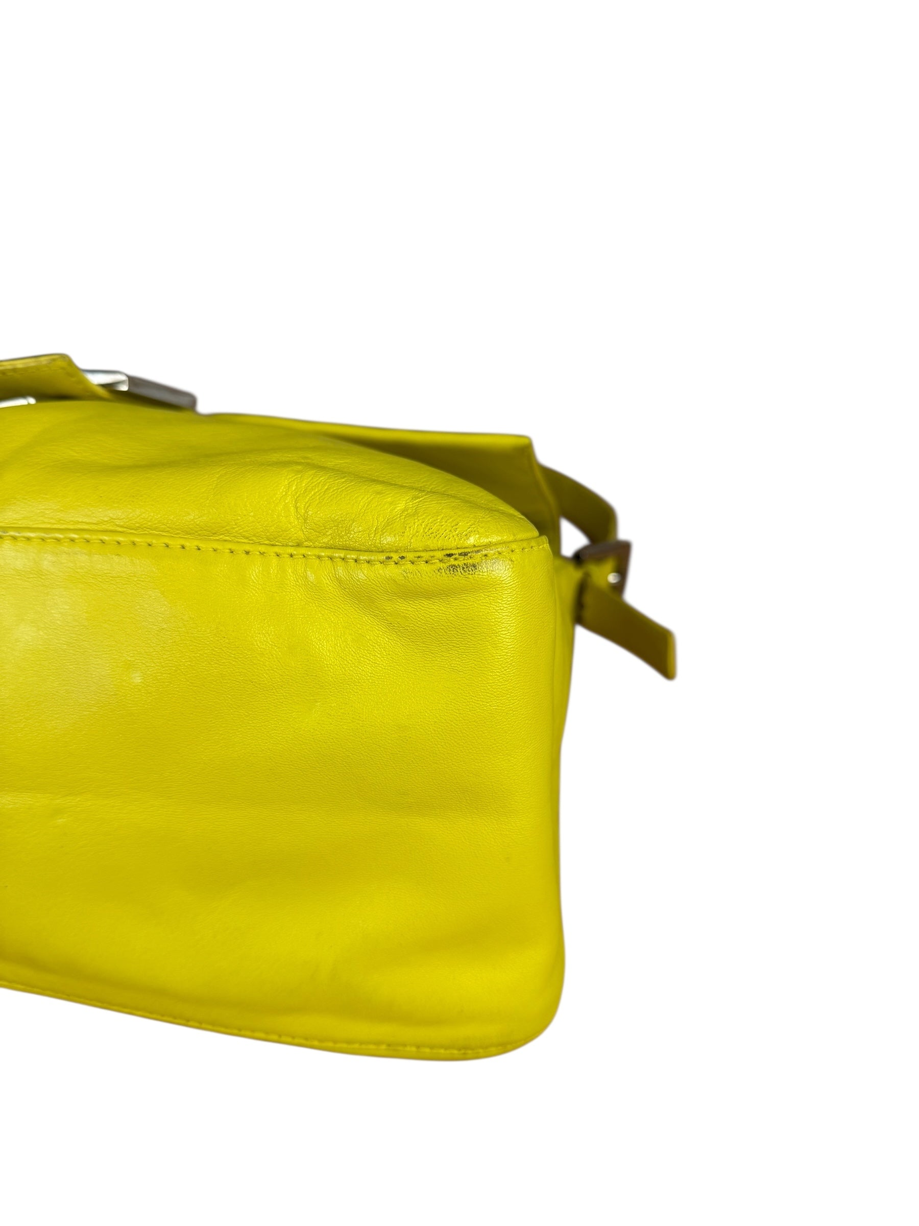 Fendi Yellow Leather Mamma Baguette