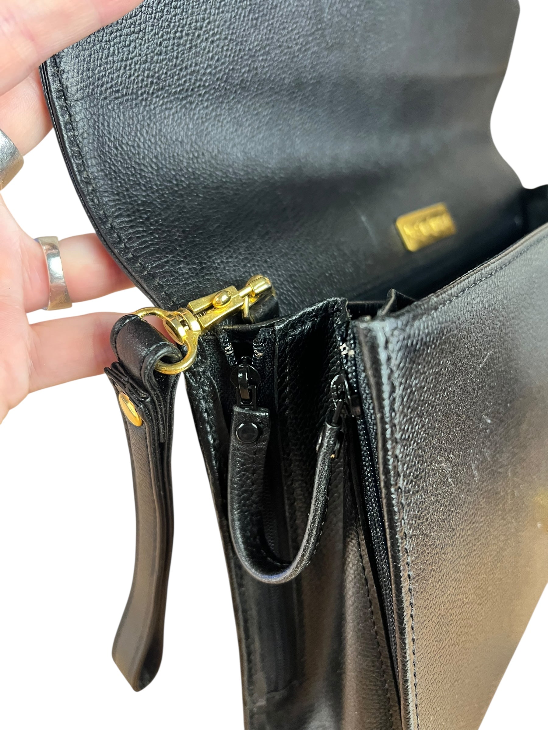 Saint Laurent Vintage Leather Envelope Clutch