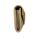 Saint Laurent Beige Grain de Poudre Chevron Long Wallet