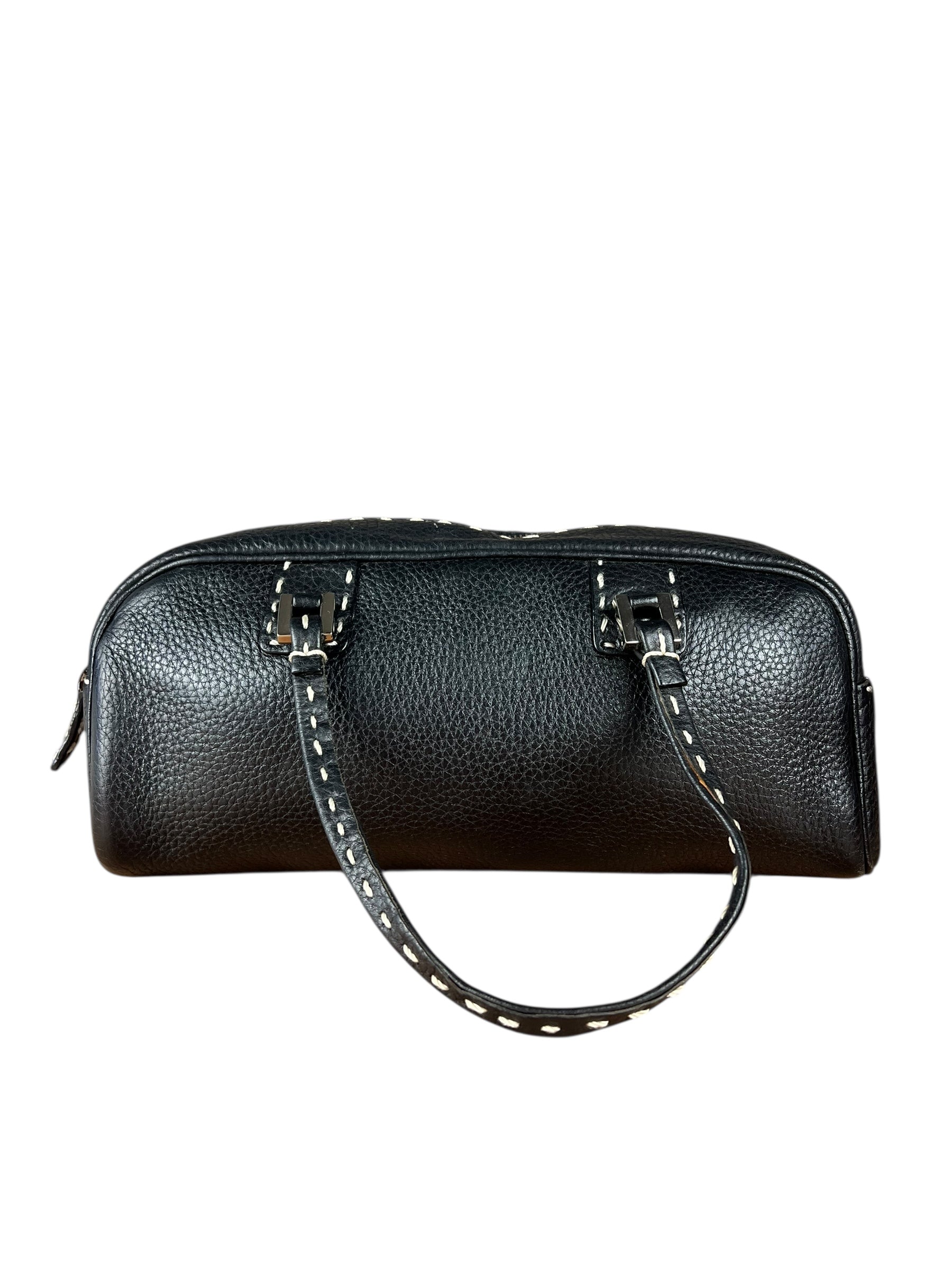 Fendi Vintage Leather Selleria Stitch Handbag