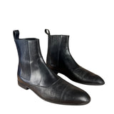 Gucci Black Imprime Pattern Leather Chelsea Boot
