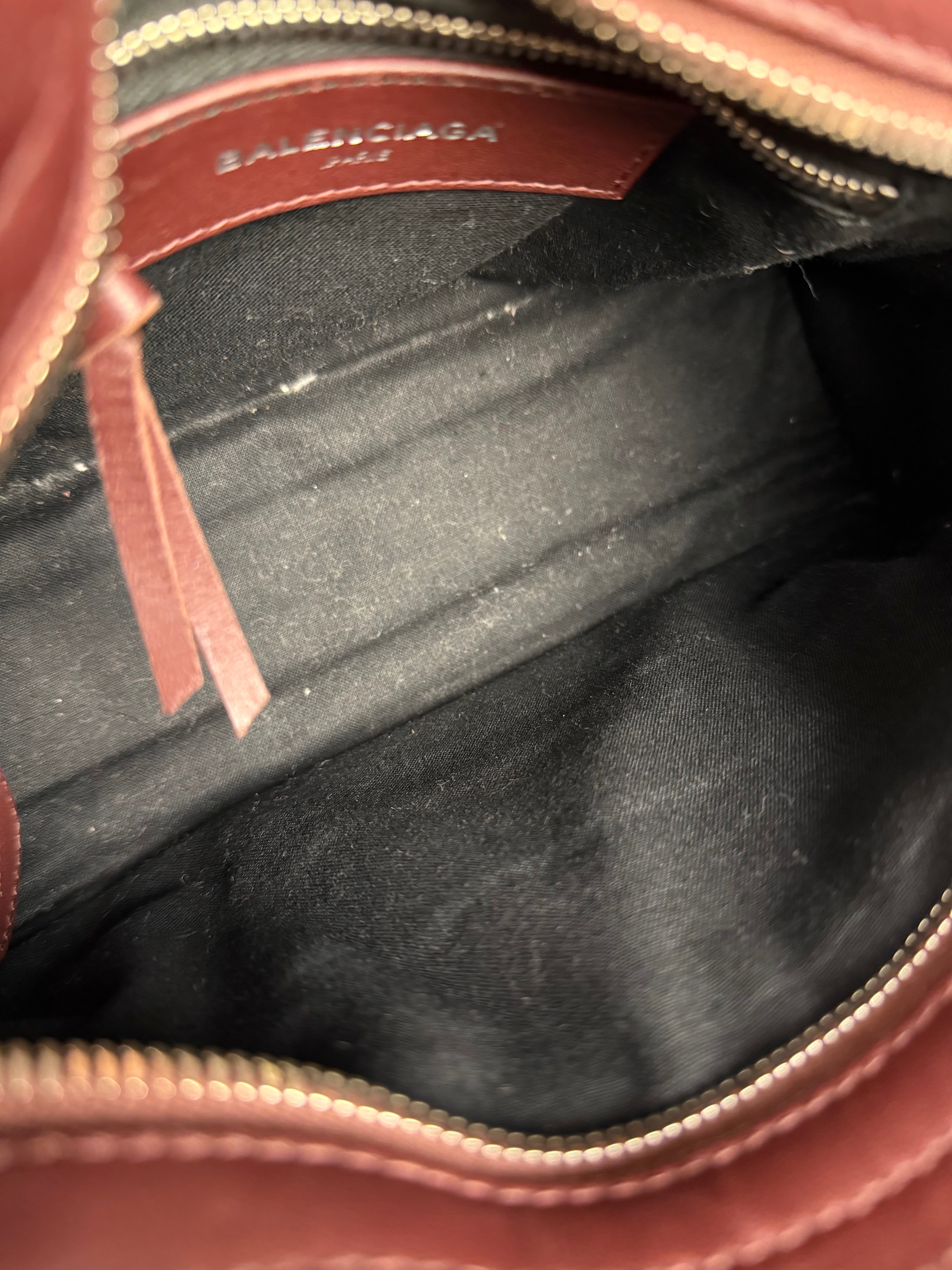 Balenciaga Burgundy Mini City Bag