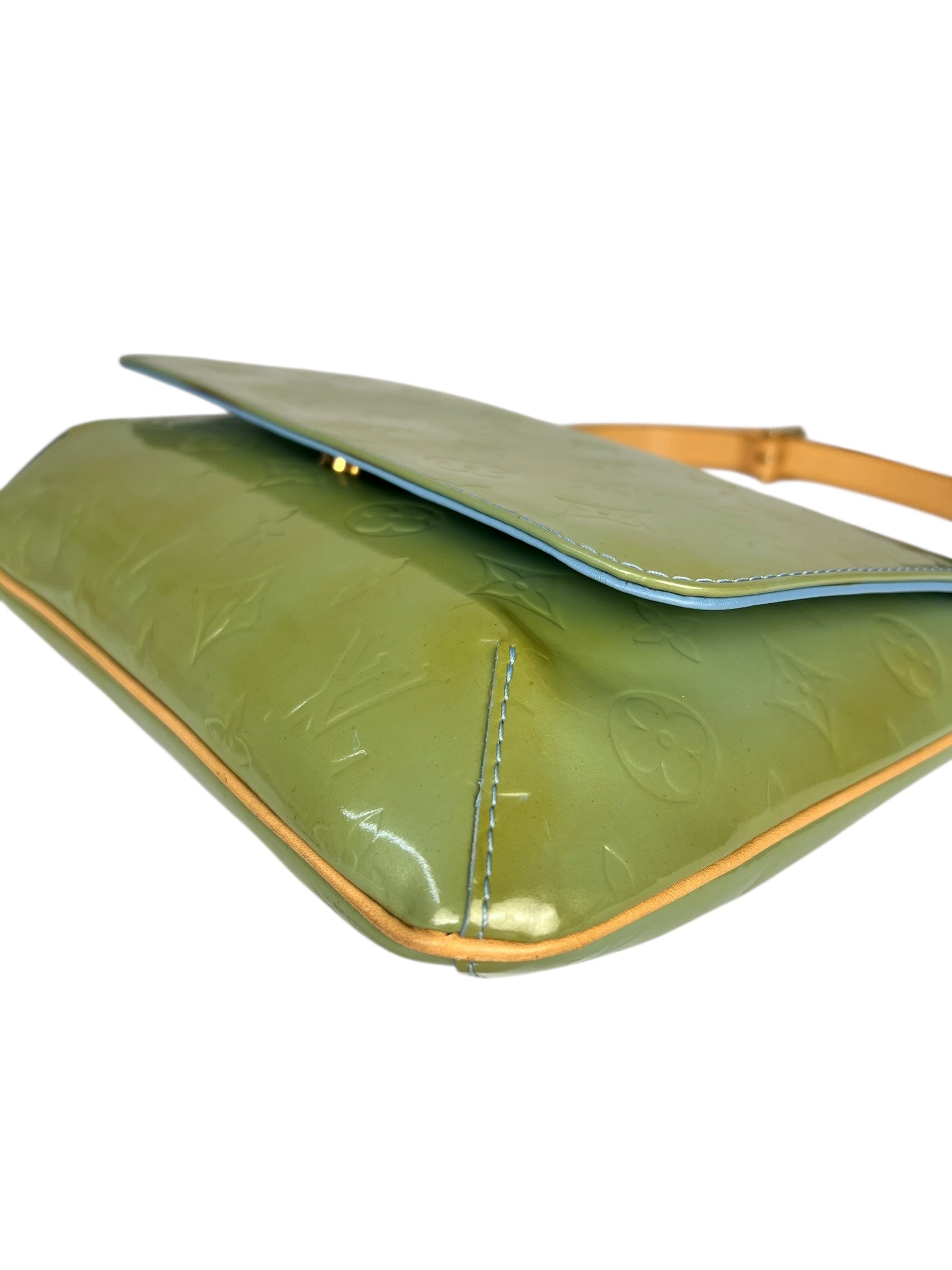 Louis Vuitton Monogram Vernis Green Thompson Shoulder Bag