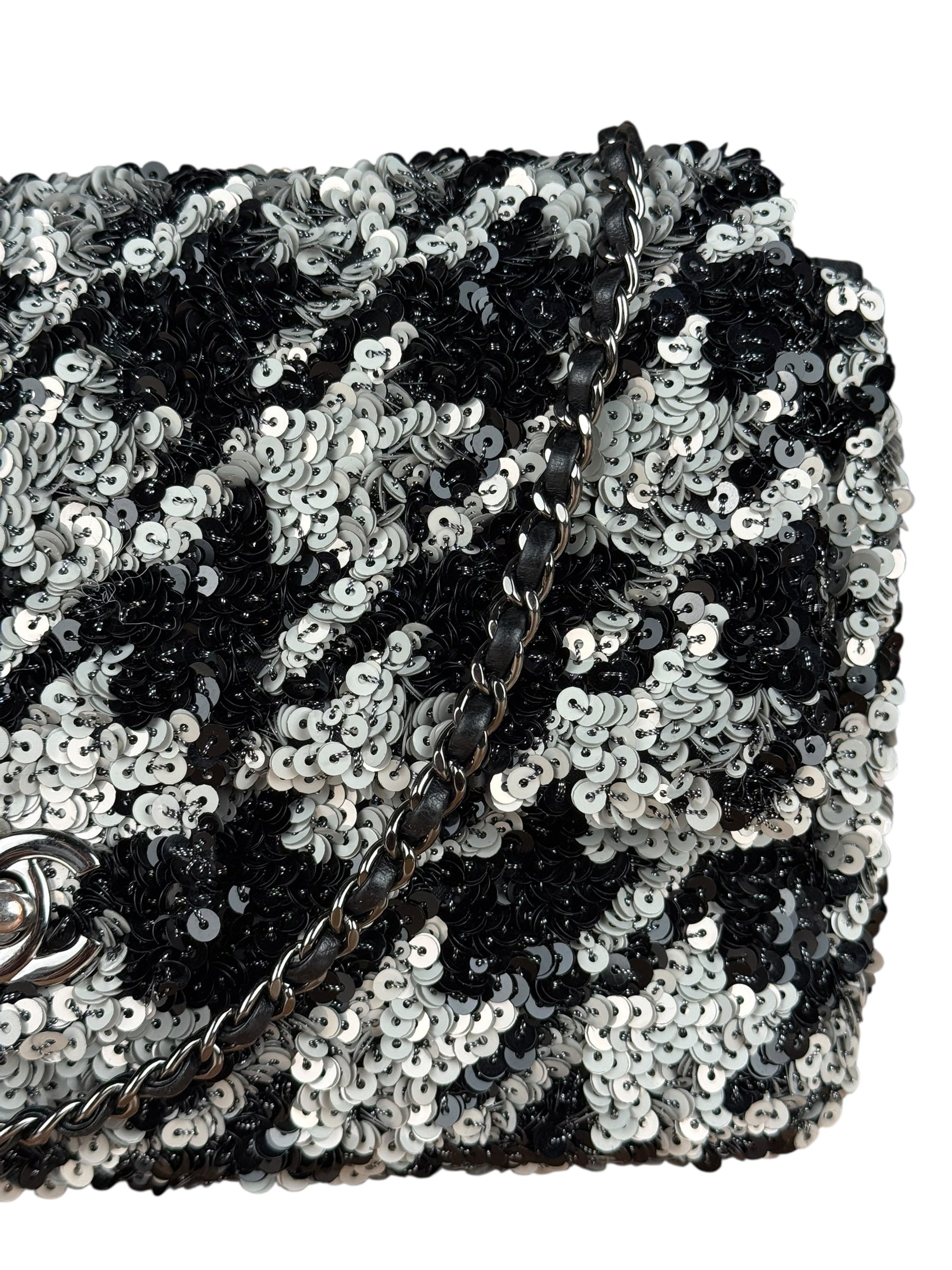 Chanel Medium Classic Flap Sequin Handbag 2020