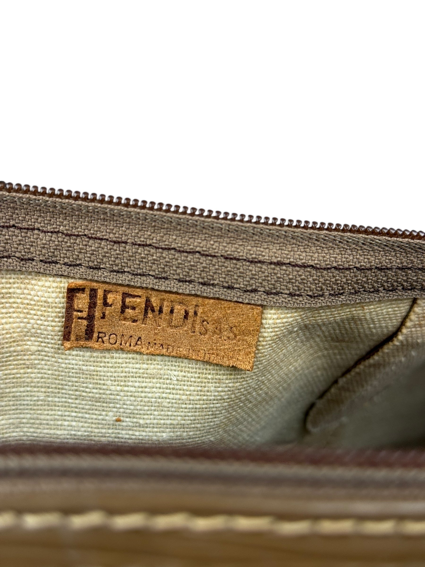 Fendi Vintage Zucchino PVC Boston Bag