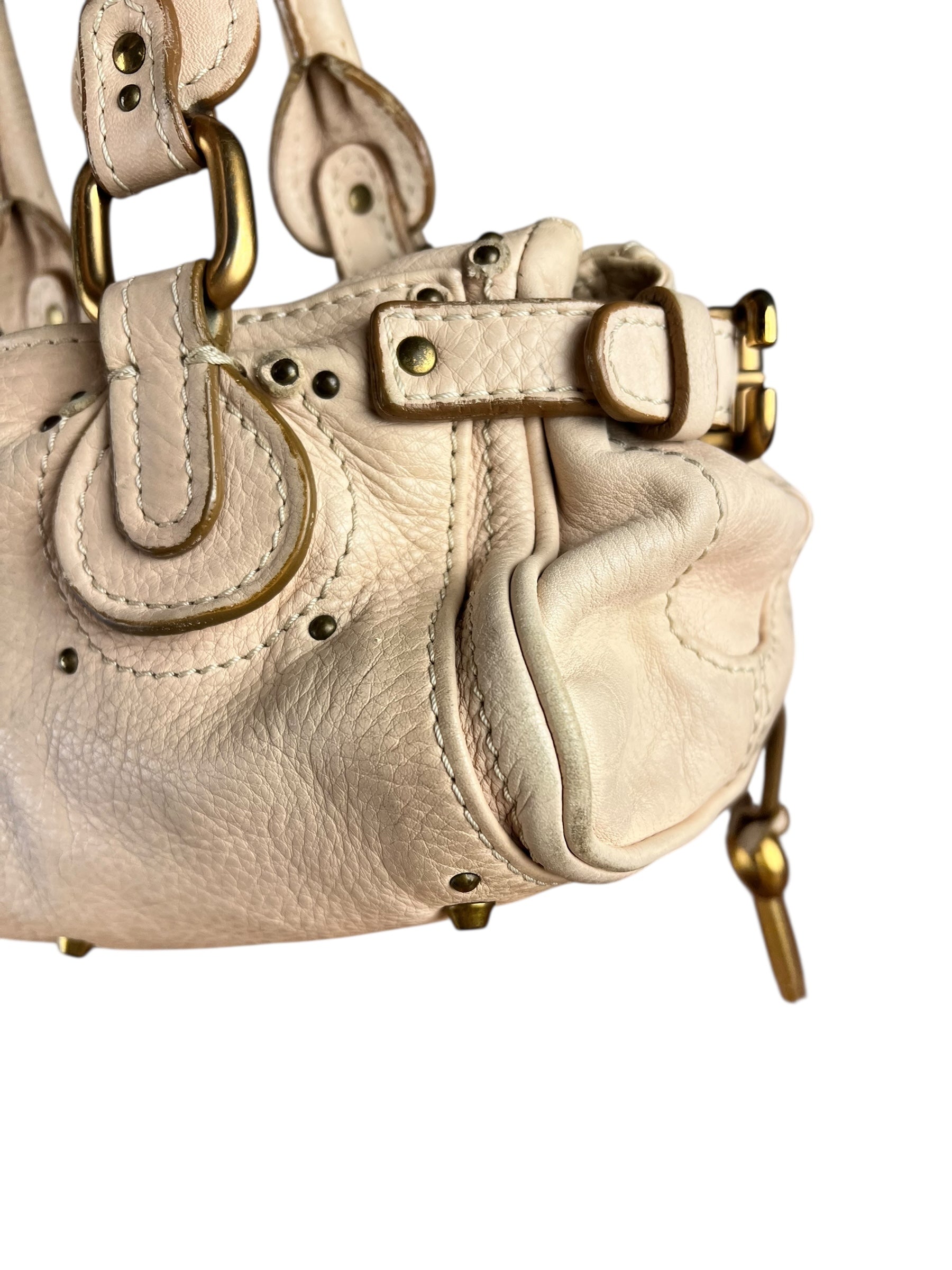 Chloe Vintage Mini Chloe Paddington Bag Beige