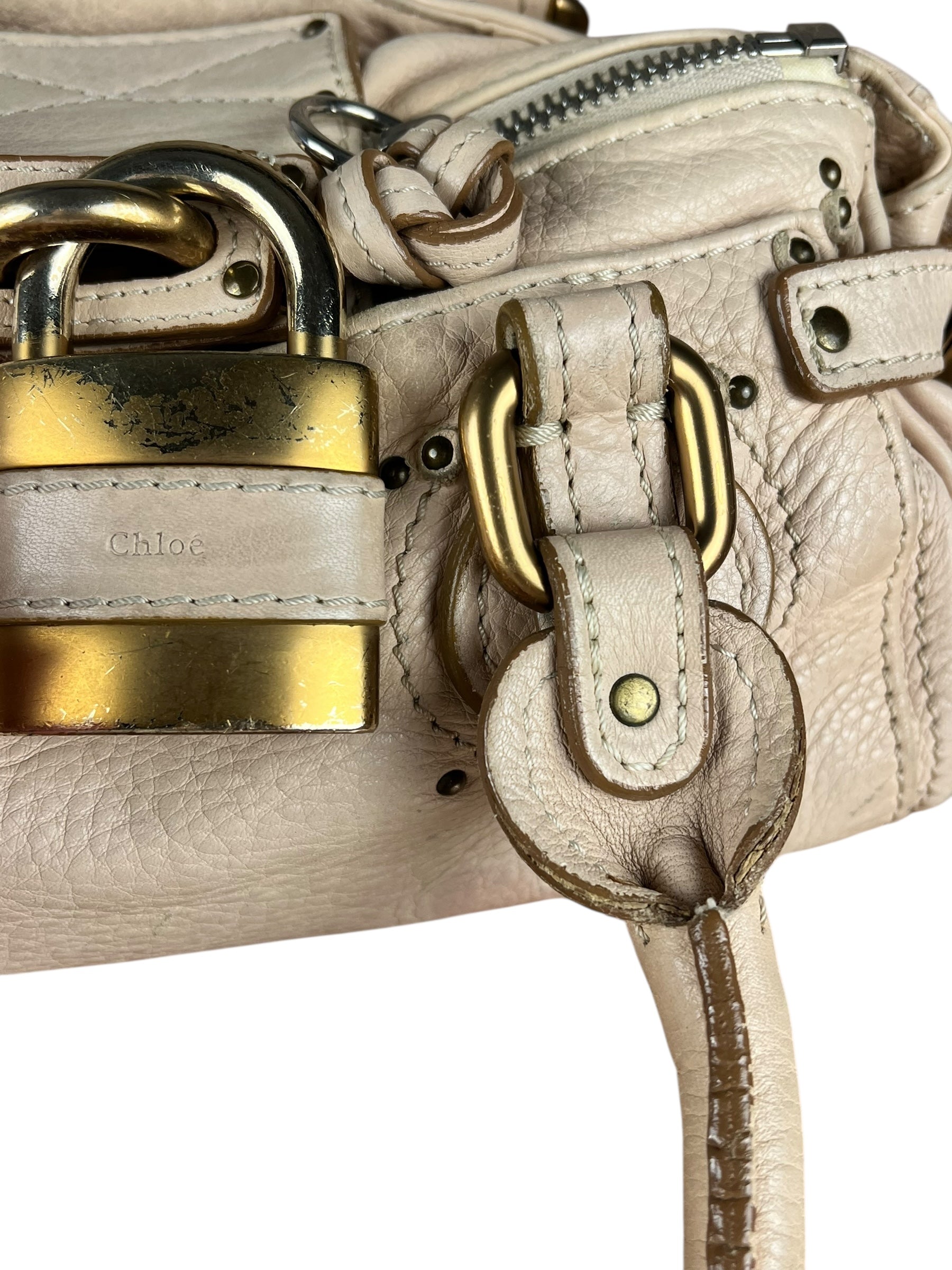 Chloe Vintage Mini Chloe Paddington Bag Beige