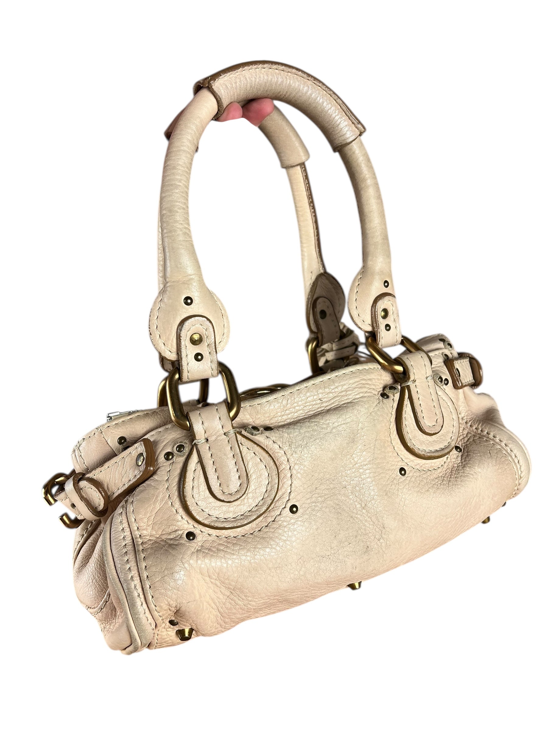 Chloe Vintage Mini Chloe Paddington Bag Beige