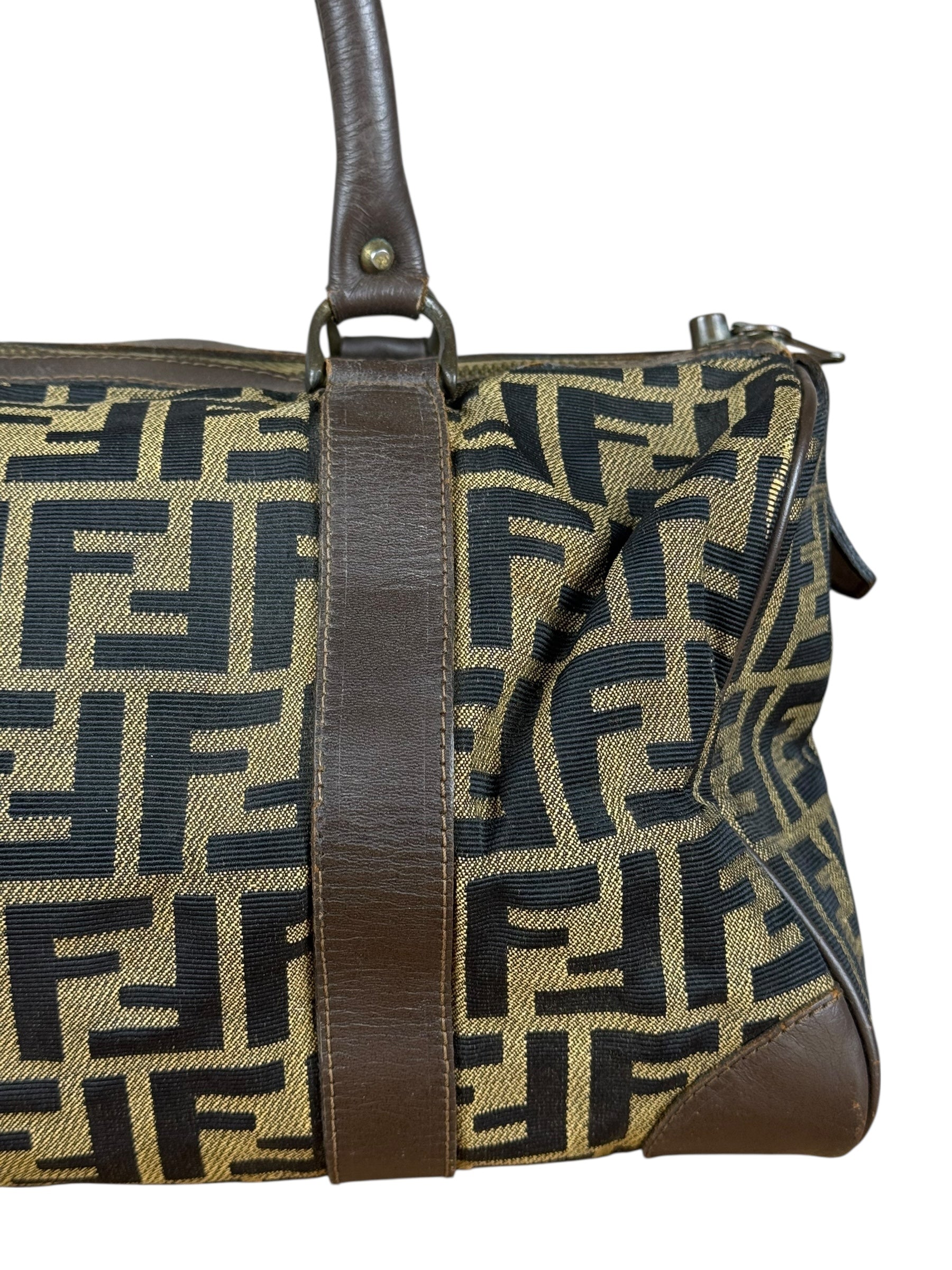 Fendi Vintage Zucca Boston Bag