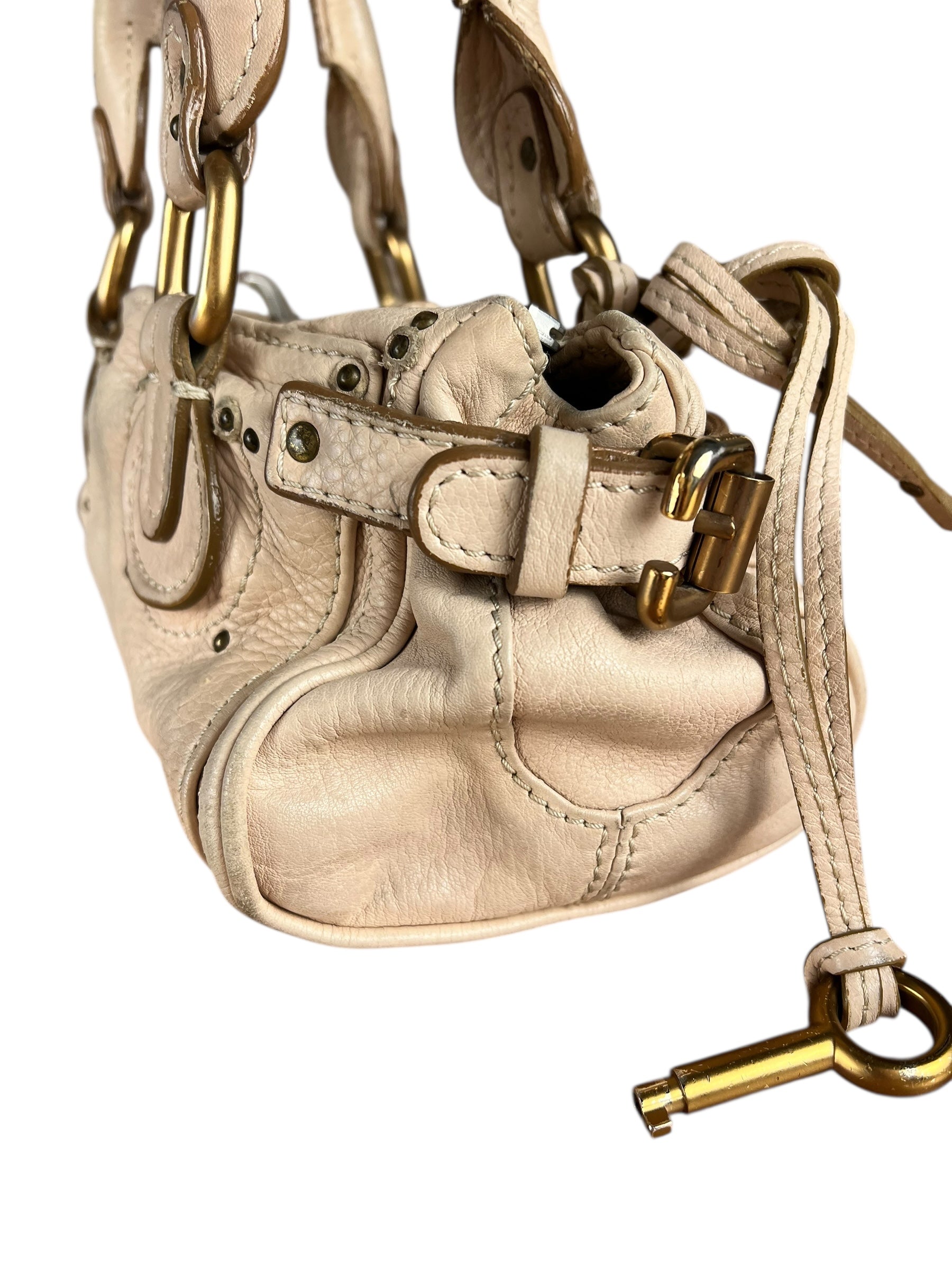 Chloe Vintage Mini Chloe Paddington Bag Beige