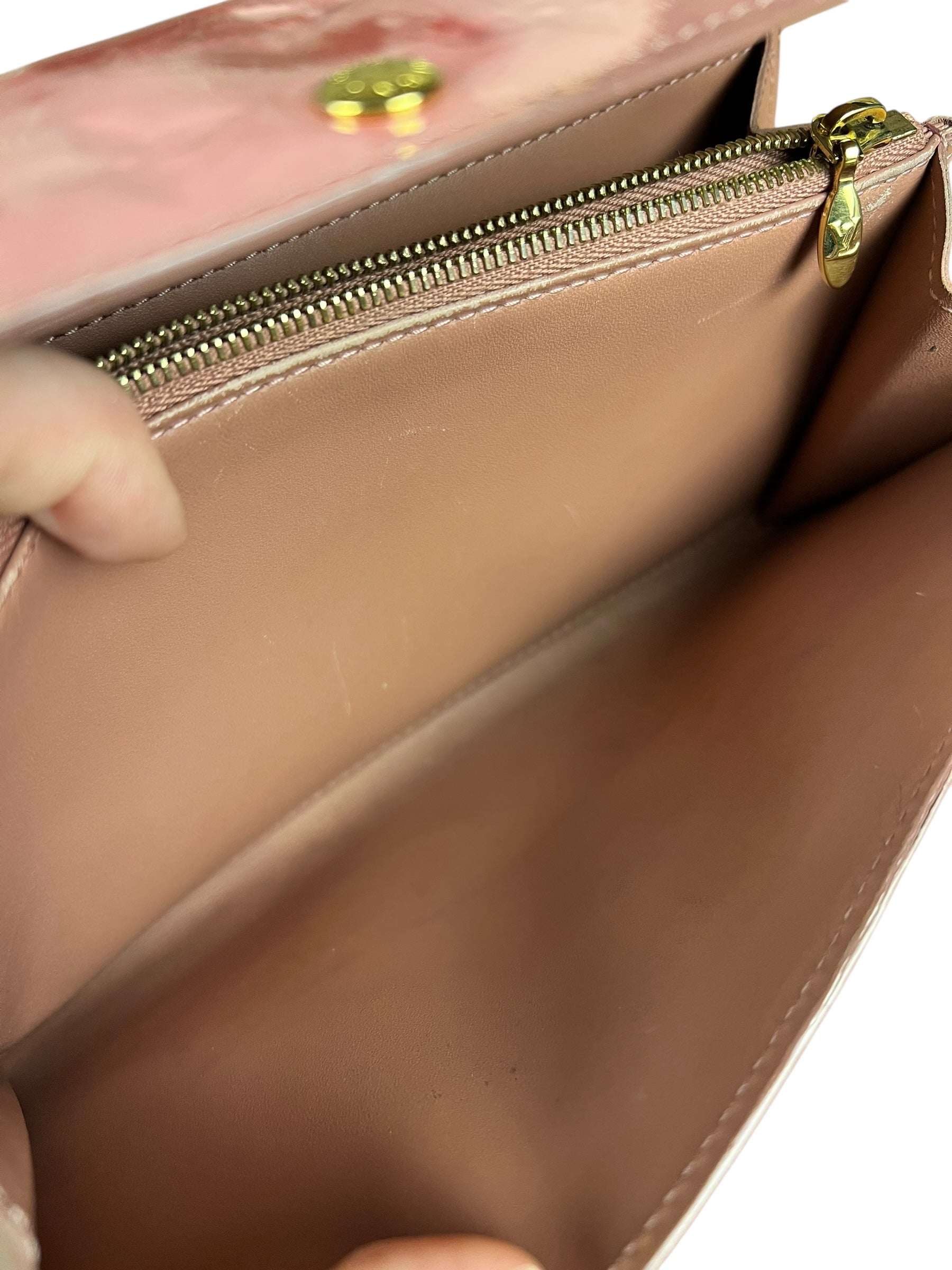 Louis Vuitton Monogram Vernis Floral Rose Long Wallet