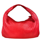 Bottega Veneta Large Intreccio Hobo Bag Red