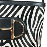 Gucci 73 Small Bucket Bag Zebra Print
