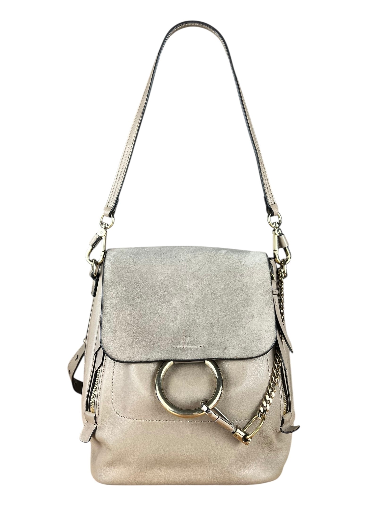 Chloe Faye Leather/Suede Backpack