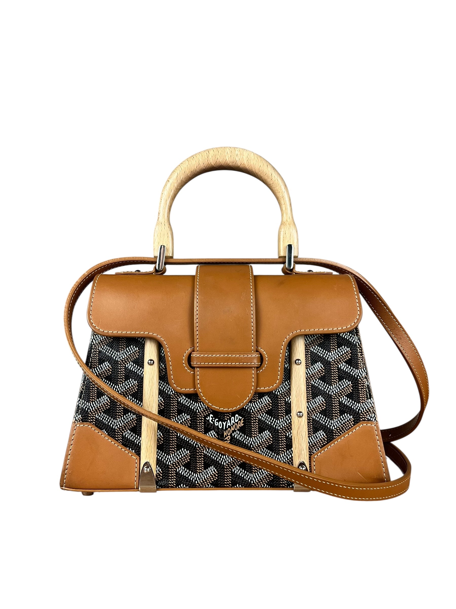 Goyard Mini Goyardine Saigon Top Handle Bag