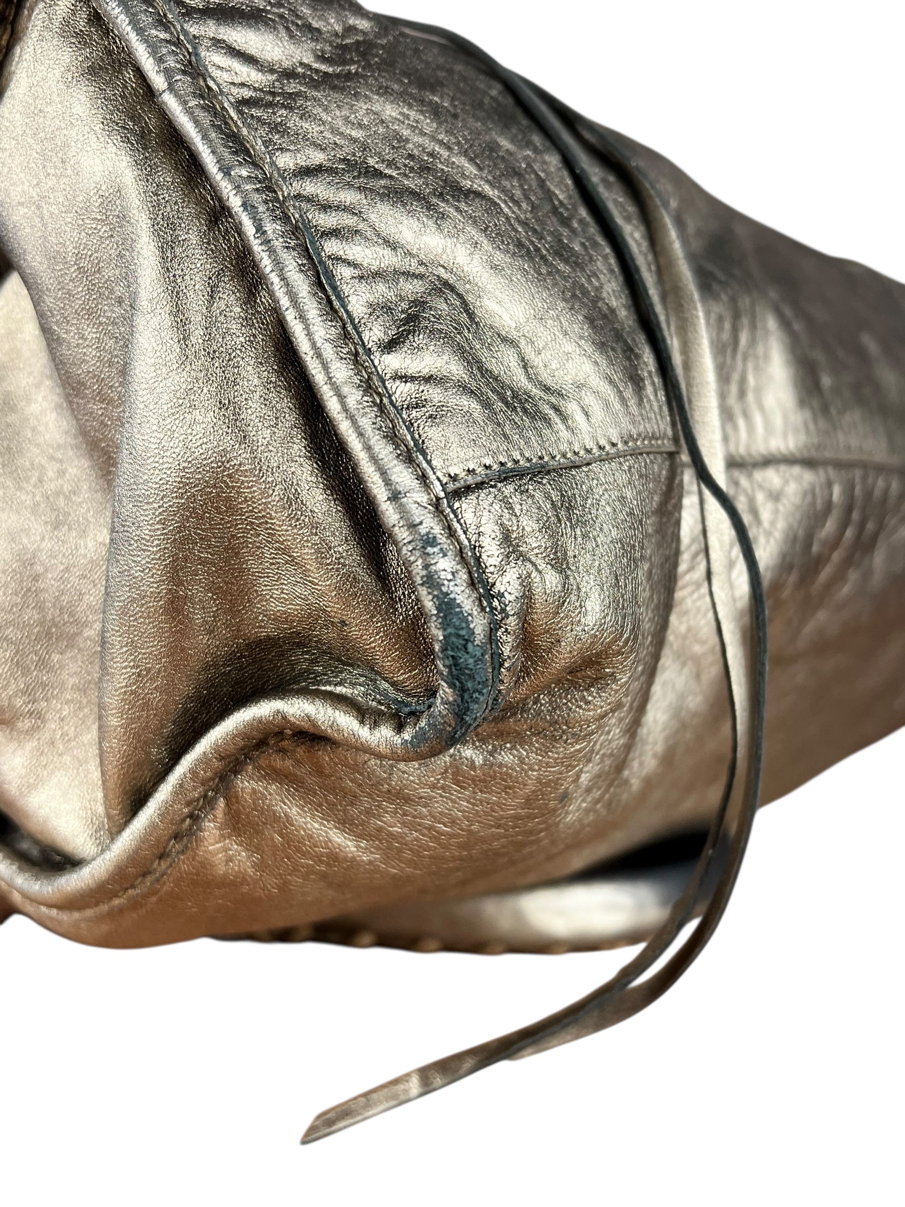 Balenciaga Gold Metallic M Le City Bag