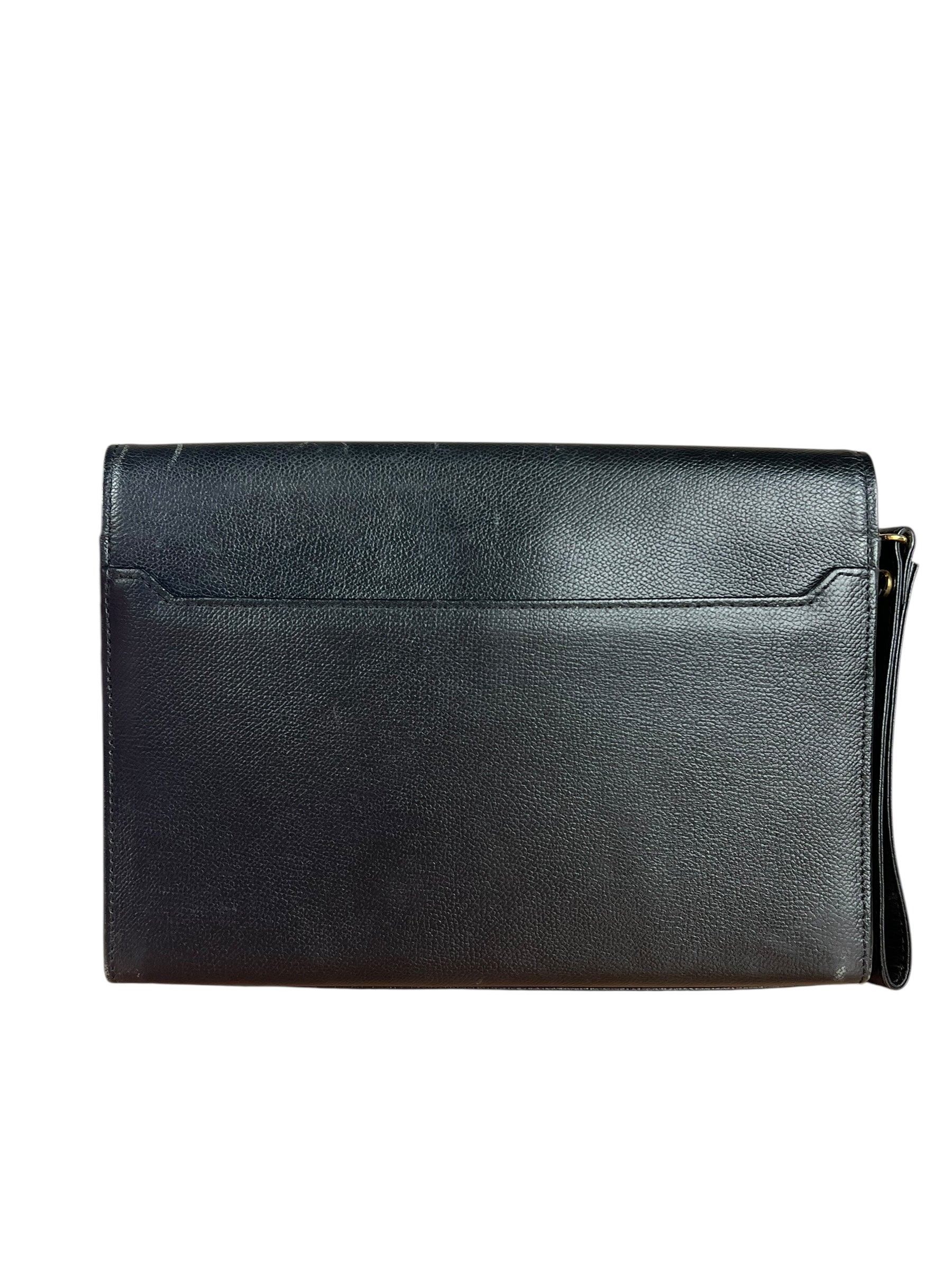Saint Laurent Vintage Leather Envelope Clutch