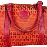 Fendi FF Vintage Boston Bag Red