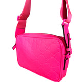 Gucci Hot Pink GG Rubber Effect Crossbody Bag