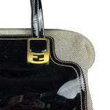 Fendi vintage Chameleon Black Patent Leather Handbag